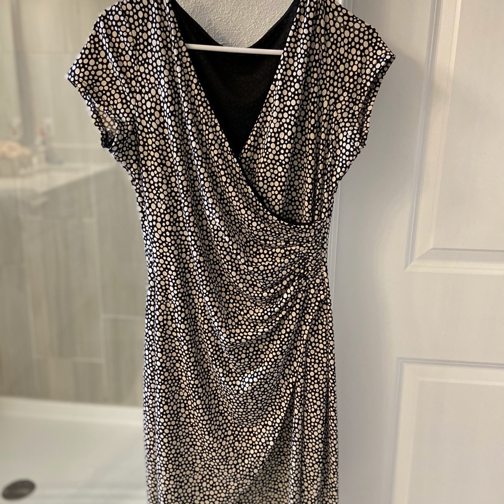Dress, The Limited, black and white polka dot.